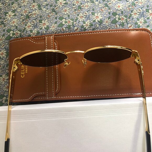Celine Trimophe Metal Sunglasses - Picture 4 of 6